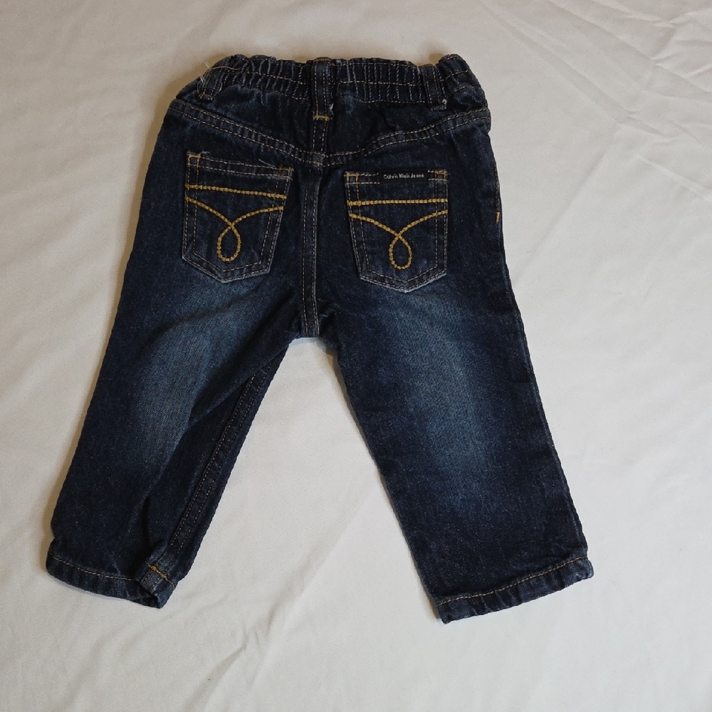 Calvin Klein Toddler 12M Dark Blue Denim Jeans - Kids Bottoms - Picture 1 of 4